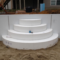 Vinyl over step before replacement
